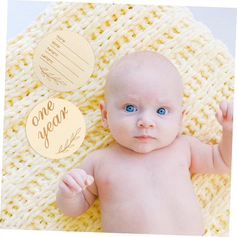 14 Pcs Wooden Milestone Cards For Newborn Photography Monthly Growth Sign Photo Props - Image 5